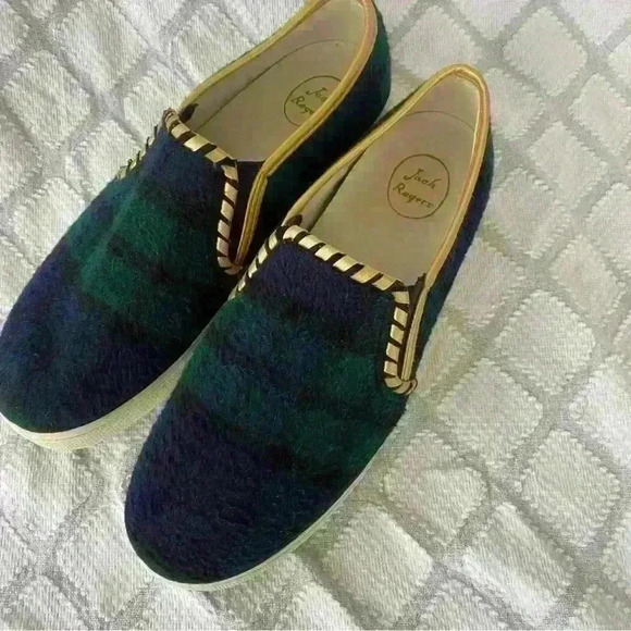 Jack Rogers Brynne Women's Plaid Tartan Slip On Midnight Green US Size 8 - Picture 2 of 7